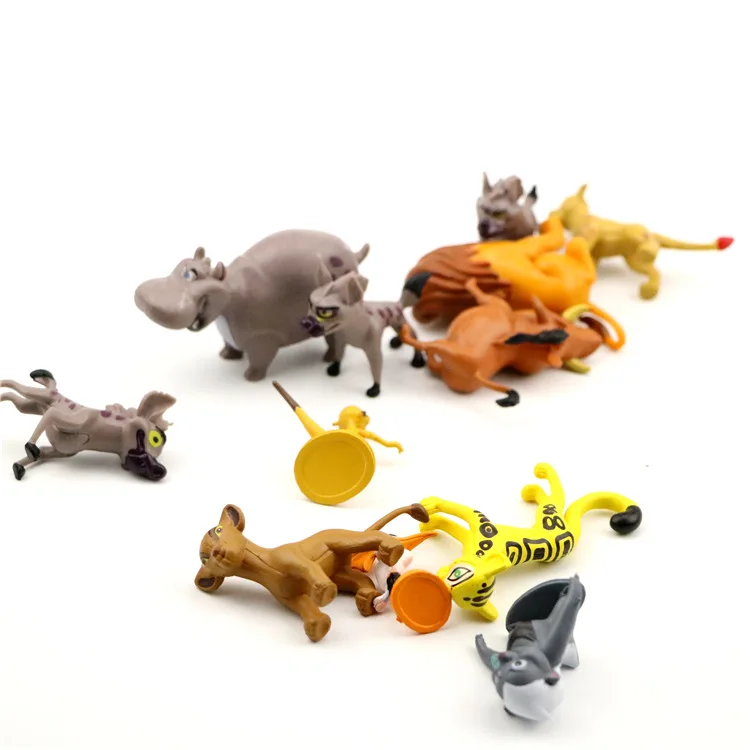

[Funny] 12pcs/lot Lion Mufasa Kiara Pumbaa Timon Rafiki PVC Figures dolls Collectible model Toy kids gift