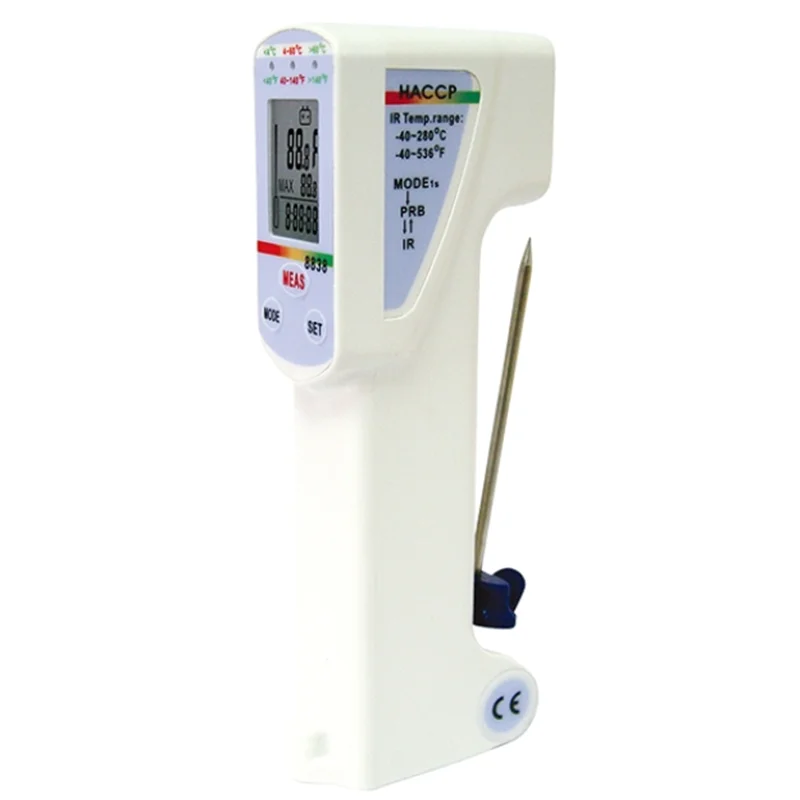 AZ 8838 IP65 HACCP ИК измеритель оснащен термометром Pt100 быстрым и точным временем