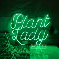 plant lady custom led letter neon sign suitable for bedroom plant shop background plaque neon light