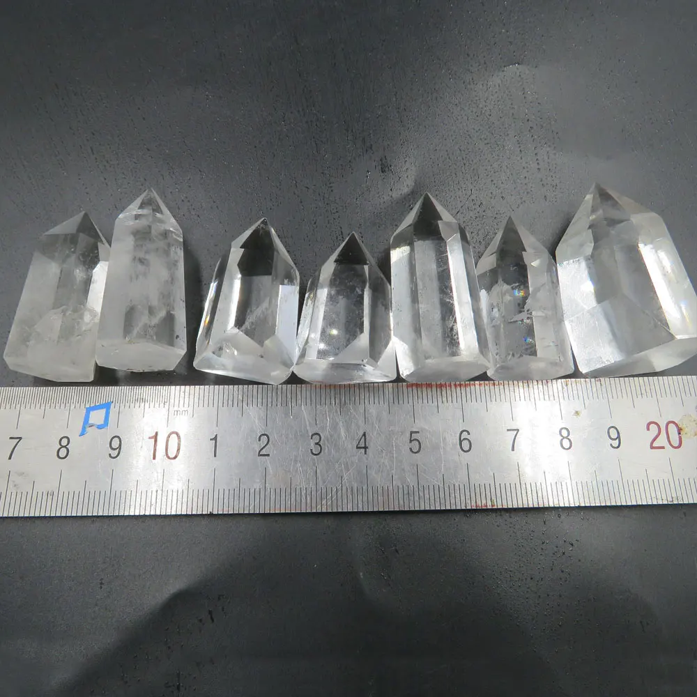 ( 7 pcs/lot ) 138g Rare Natural Small Clear Quartz Single Terminated Crystal Wands Reiki Healing for 2020 Holiday Gift | Дом и сад