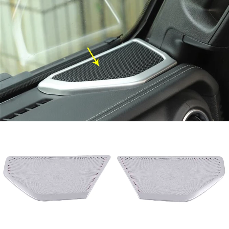 

Car Audio Speaker Cover Trim For Jeep Wrangler JL 2018 2019 2020 Front Pillar A Stereo Speaker Audio Loudspeaker Sound Molding