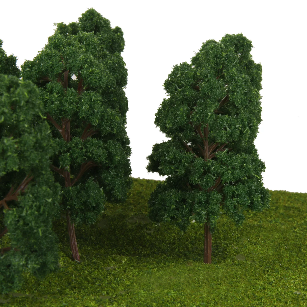 

10pcs Cedar Model Trees 13cm, HO Scale Fake Tree for Diorama Scene, Projects, , Wargame Scenery Building