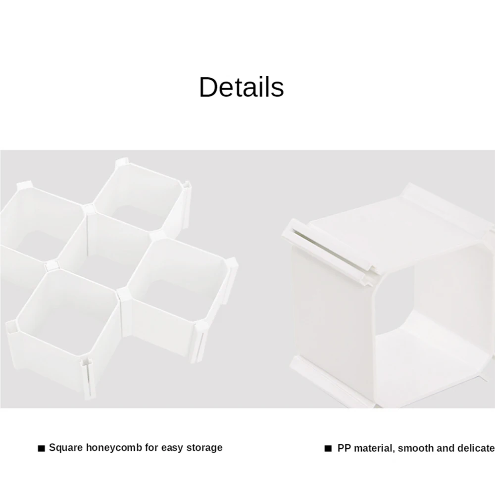 

Drawer Storage Compartment Divider Lattice Free Combination Wardrobe Panties Socks Finishing Storage Box Honeycomb Partition
