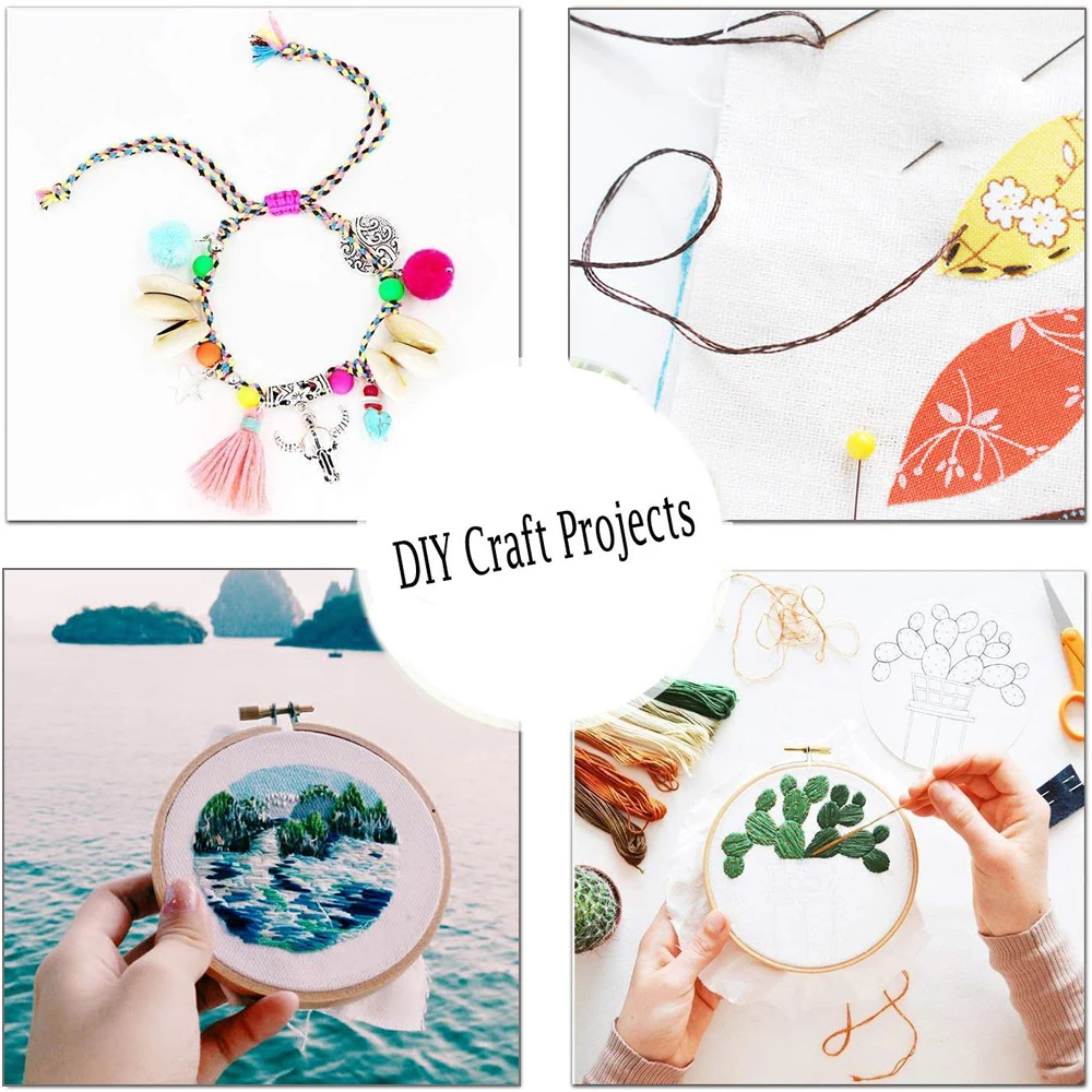 

50pcs Mix Colors Cross Stitch Thread 8M Polyester Sewing Skeins Embroidery Thread Floss Kit DIY Sewing Tools