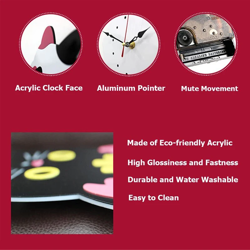 

New Swing Wall Clock Modern Design Nordic Style Cute Cat Wall Clocks Home Decor Modern Creative Bedroom Silent Wall Clock