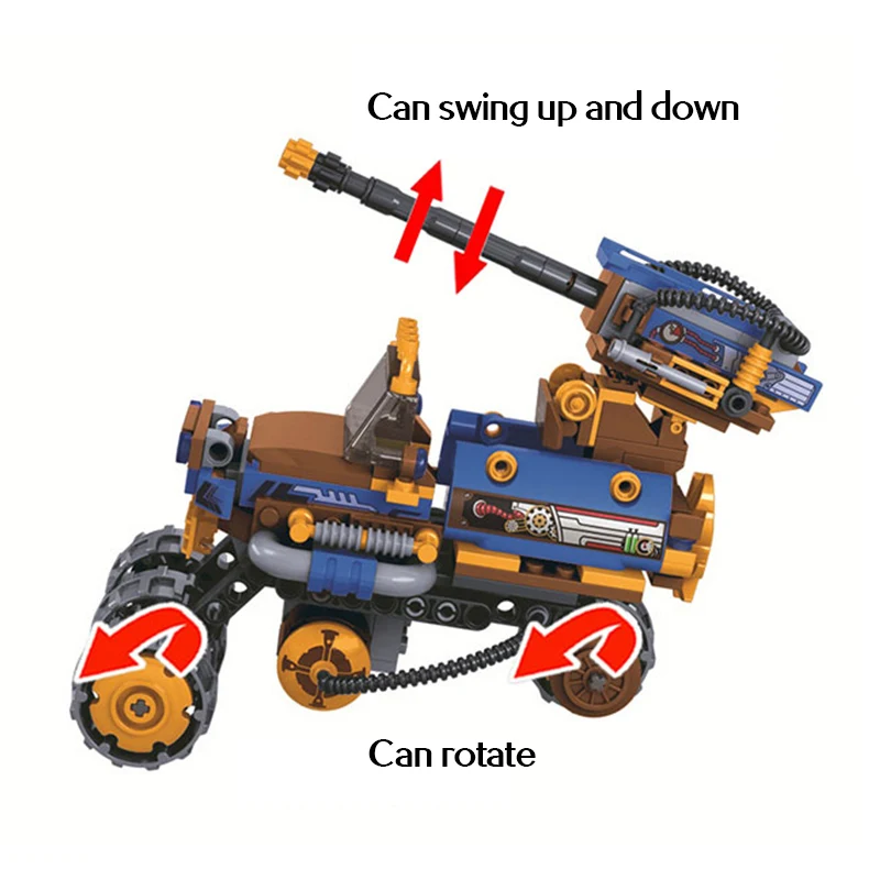 

New Age Of Steam Series Mechanical Chariot Building Blocks Model Sets Bricks Classic For Children Toys Gift