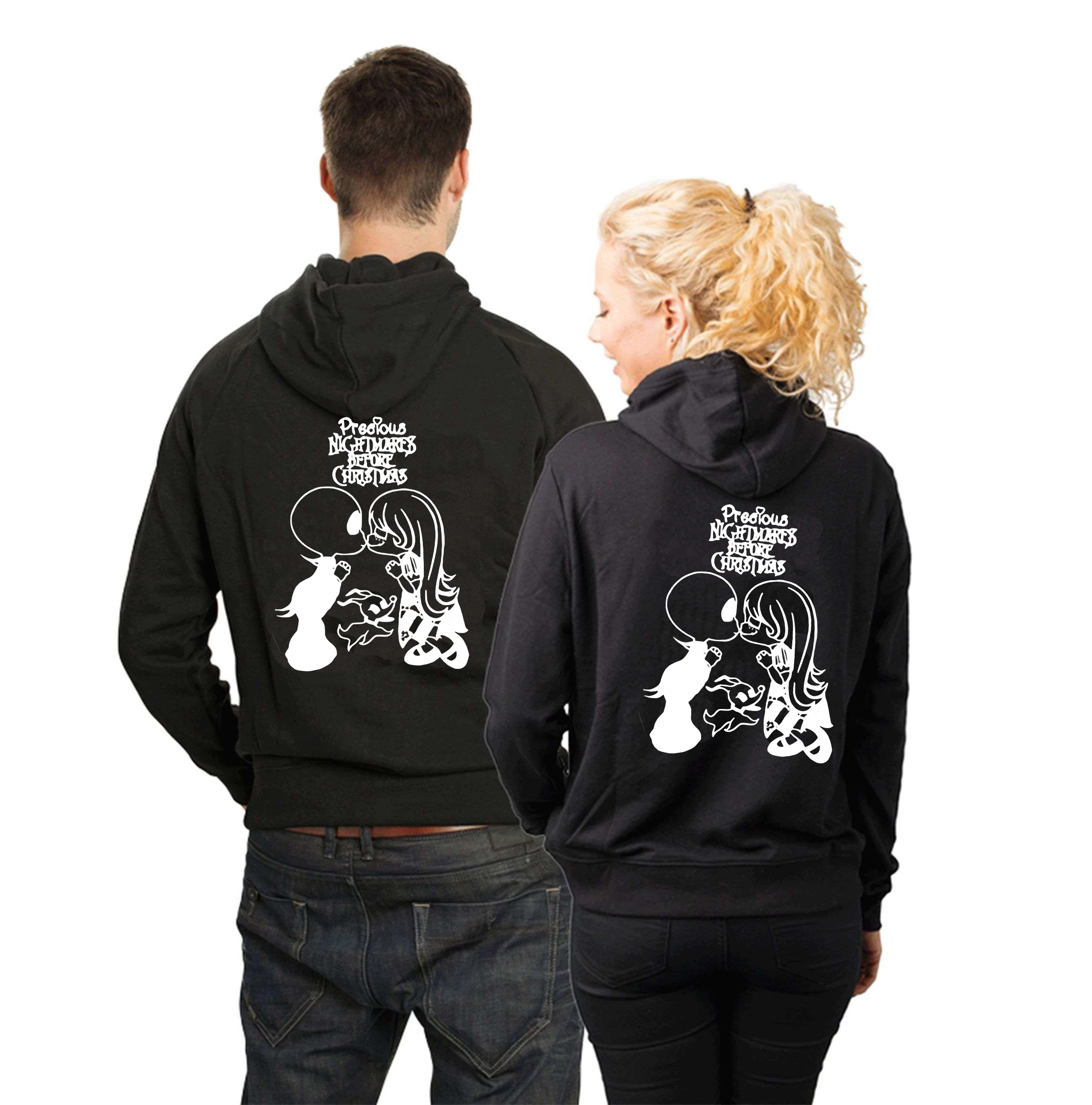 Джек и Салли любят драгоценные кошмары перед Рождеством худи Кошмар толстовки