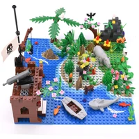 pirate building blocks educational toys animal world forest building blocks childrens floor set boy holiday gifts