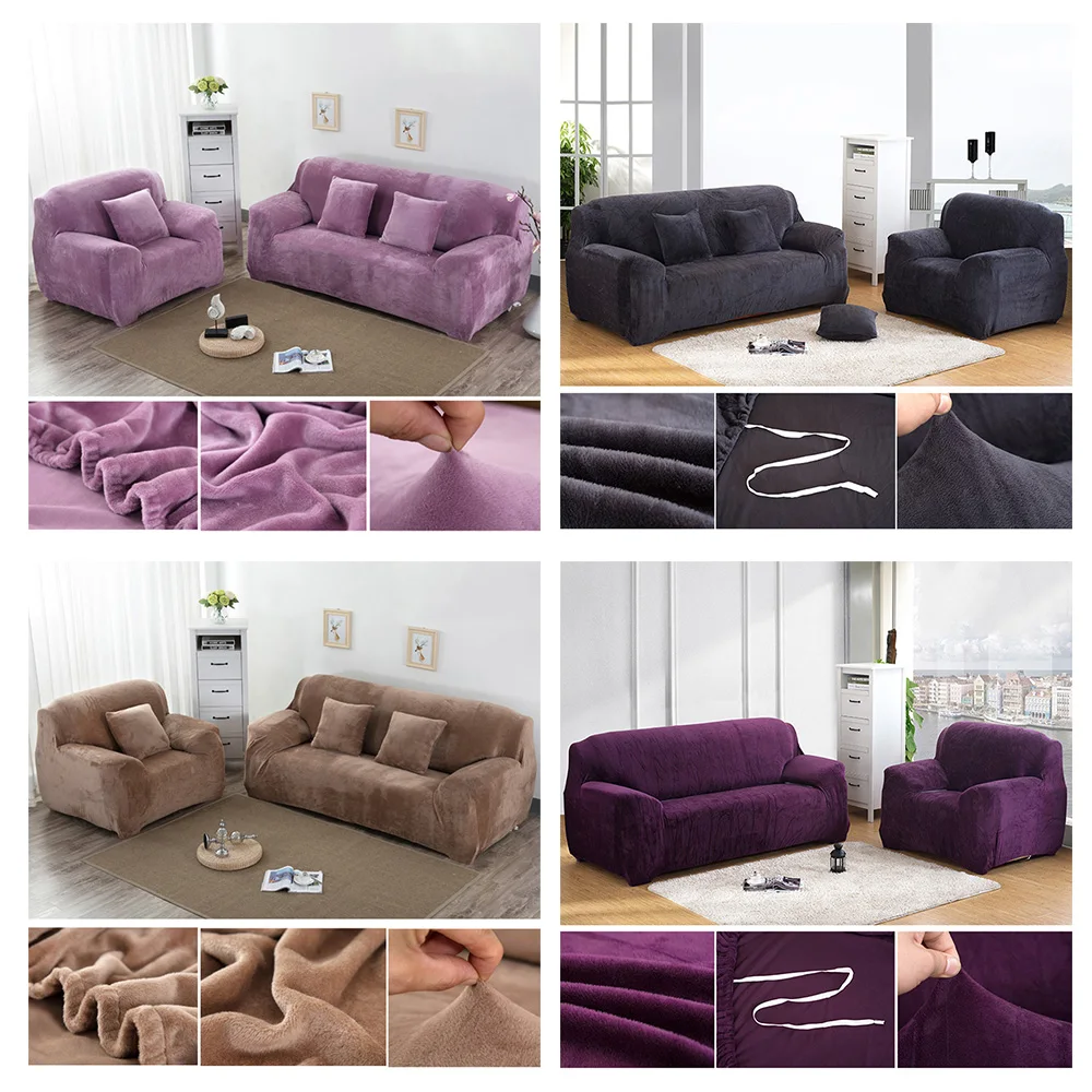 Новинка 2019 эластичные Бархатные чехлы для диванов водонепроницаемые диванная