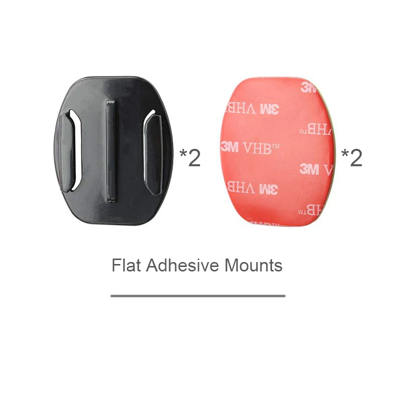 Set C 4Pcs Flat Curved Mount Set Sticker 3M Adhesive for GoPro Hero 8 7 6 5 4 Sjcam Yi 4K Eken DJI Osmo Action Sport Camera Accessory - Цвет: Set C