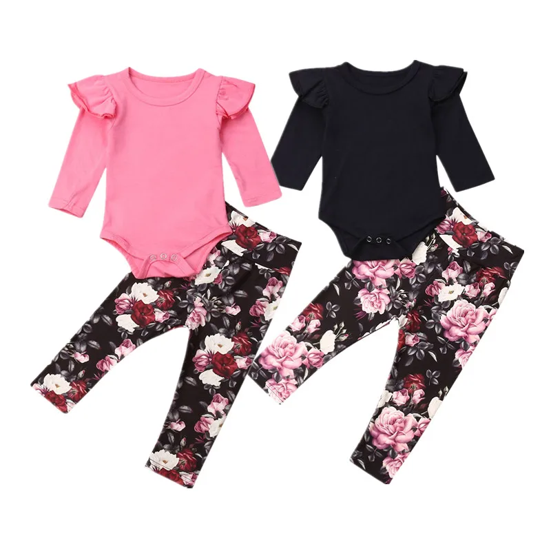 Комплект одежды из 2 предметов для новорожденных девочек одежда малышей с