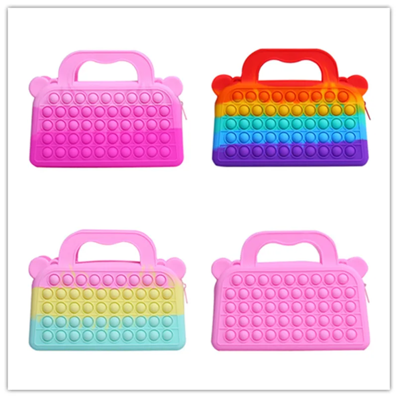 

Игрушка-антистресс для женщин, модная пузырьковая Сумочка для девушек, сжимаемая игрушка-антистресс, детский подарок на день рождения