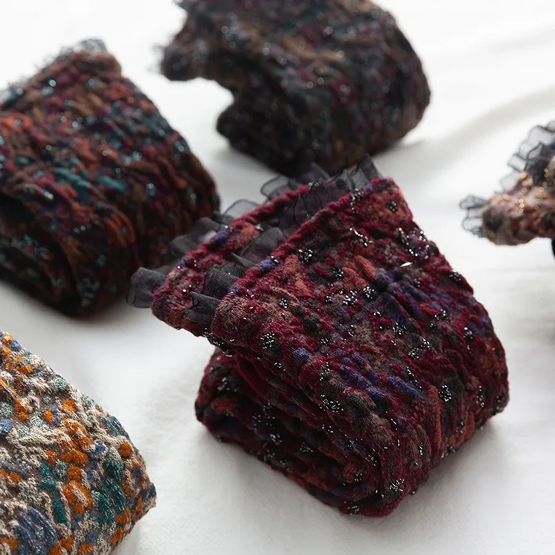 Носки женские кружевные в этническом стиле милые винтажные Длинные Короткие с