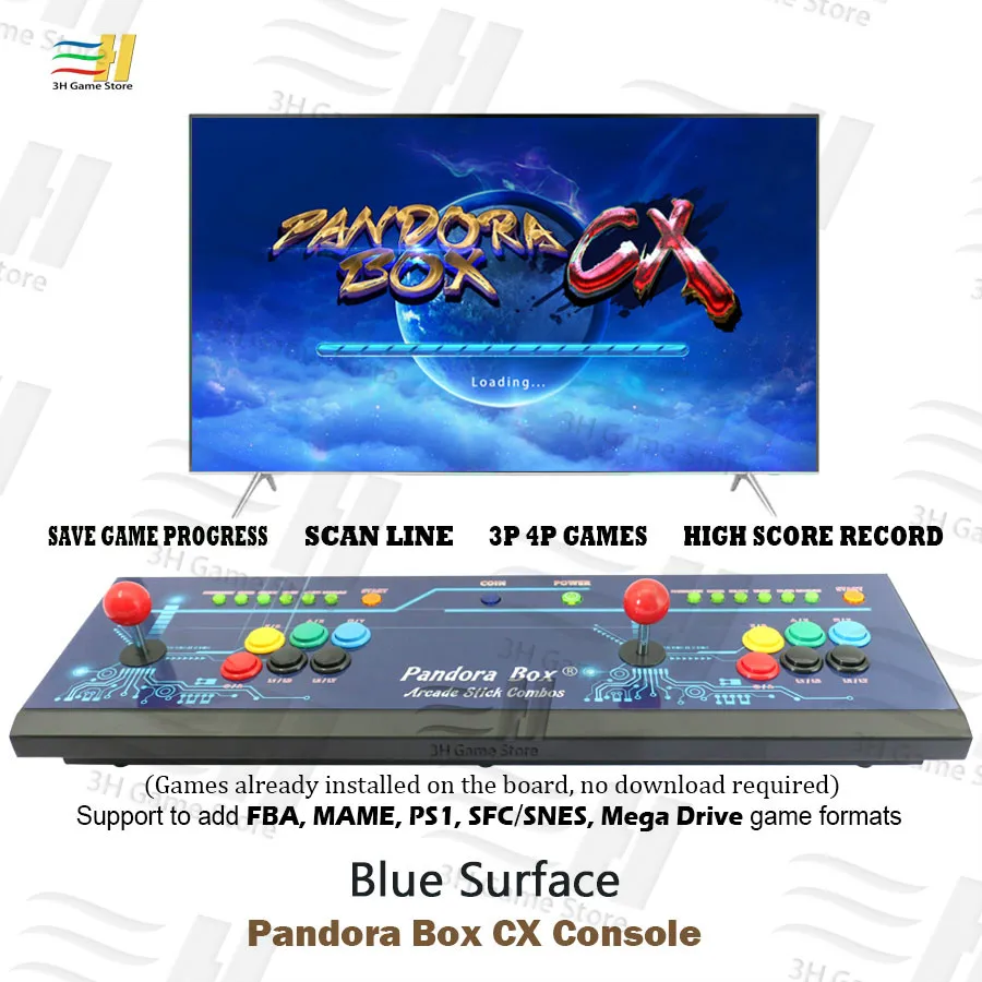 Встроенный игровой автомат Pandora box CX 2800 в 1 консоль имеет 3P 4P игра может сохранить