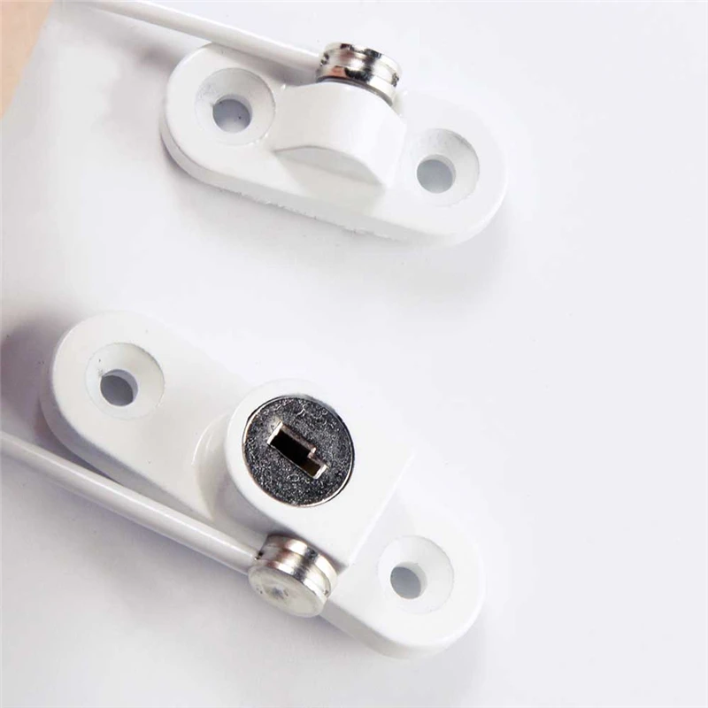 Cerradura de seguridad para puerta de beb&eacute;, dispositivo limitador de ventana, cerradura con llave, l&iacute;mite de seguridad para ni&ntilde;os, 1 unidad-2