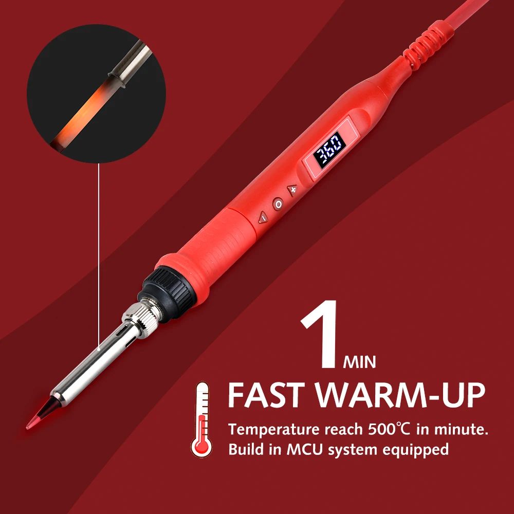 JCD 908U Soldering Iron Kit LCD Lighting Multi-function Button Adjustable Temperature Station Welding 80W 220V | Инструменты