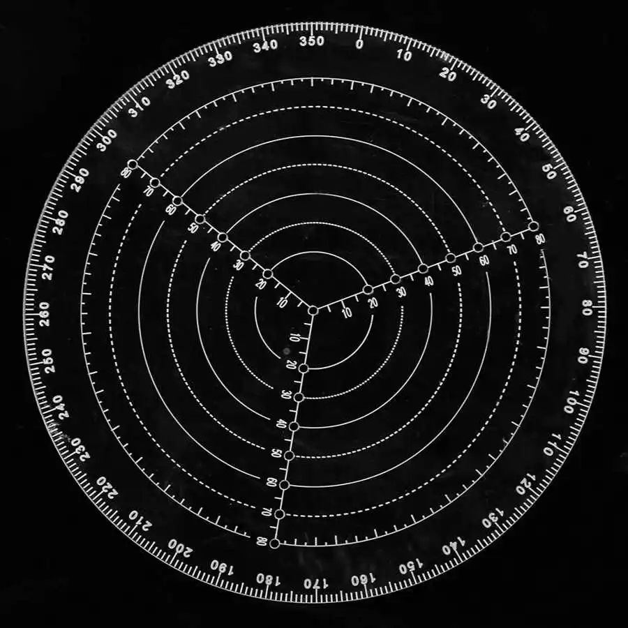 Прозрачный акриловый круглый центроискатель 200 мм Компас для токарного станка
