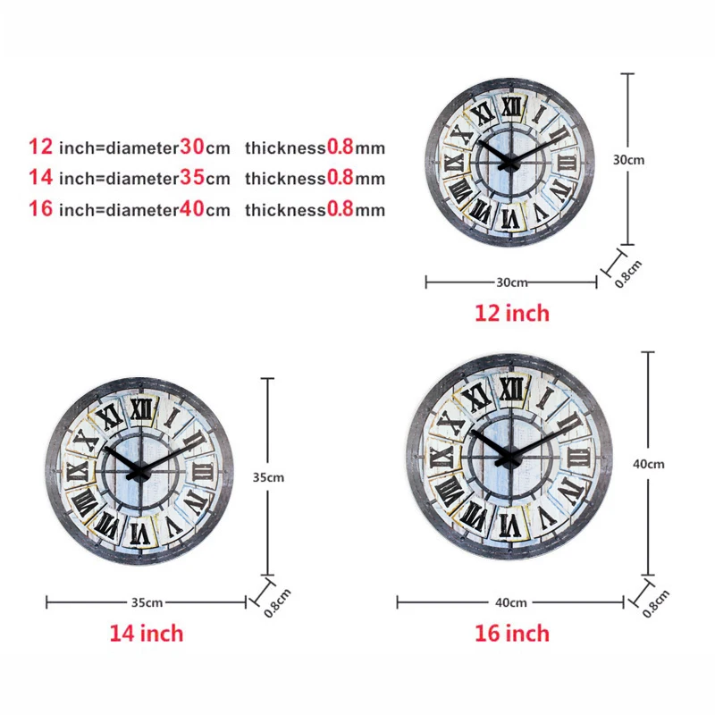 

Retro Study Clock Wall European Style Living Room Vintage Wall Watch Minimalist Bedroom Silent Creative With Roman Number Clock