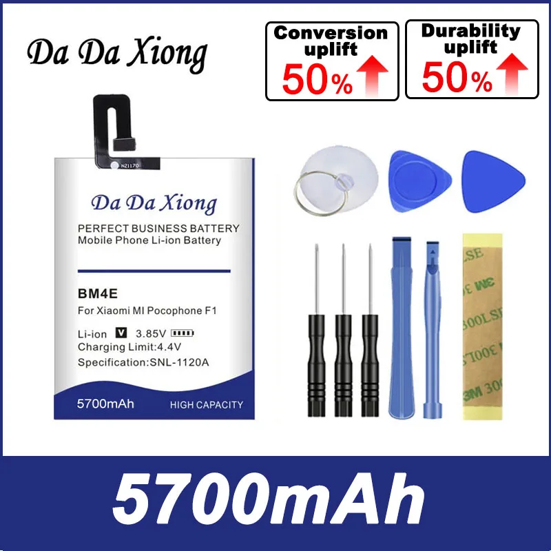 5700mah 0 cycles bm4e replacement bateria for xiaomi mi pocophone f1 poco mobile phone battery free global shipping