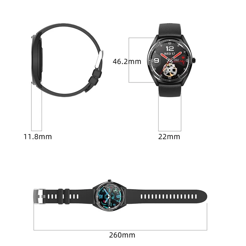 KINGWEAR KW33 IP68 Водонепроницаемые Смарт-часы для мужчин браслет 15 дней время работы