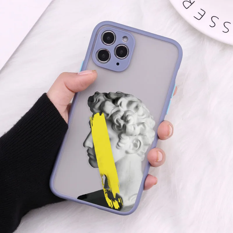 

Funny Art Pattern Phone Case For iPhone 12 11 Pro Max X XR XS Max 7 8 Plus Mini Bumper Matte Shockproof Back Cover Funda
