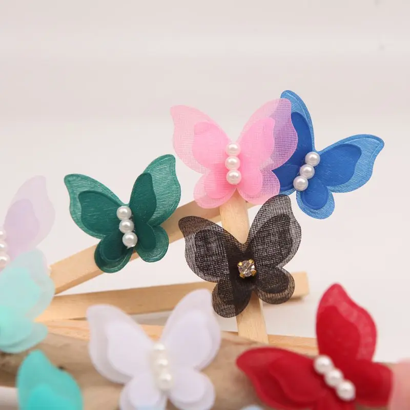 10 шт./лот кружева патч аппликация с украшением в виде цветов и бабочек свадебное