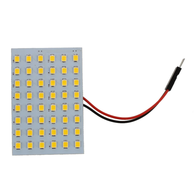 5X 48 SMD светодиодный теплый белый Панель светильник лампа Dome + T10 гирлянда BA9S