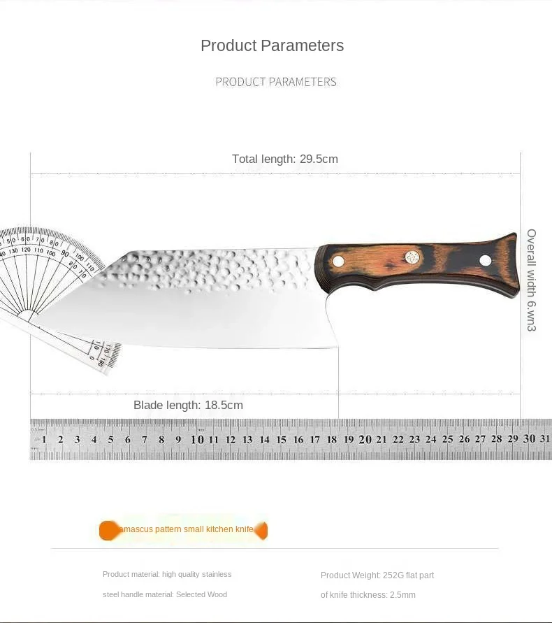 

Kitchen Knife Sharp Knife Forged Cleaver Dedicated for Chefs Knife Cooking Knife