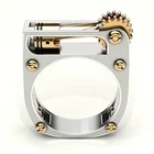 Мужское большое Золотое кольцо в стиле панк с механической шестерней