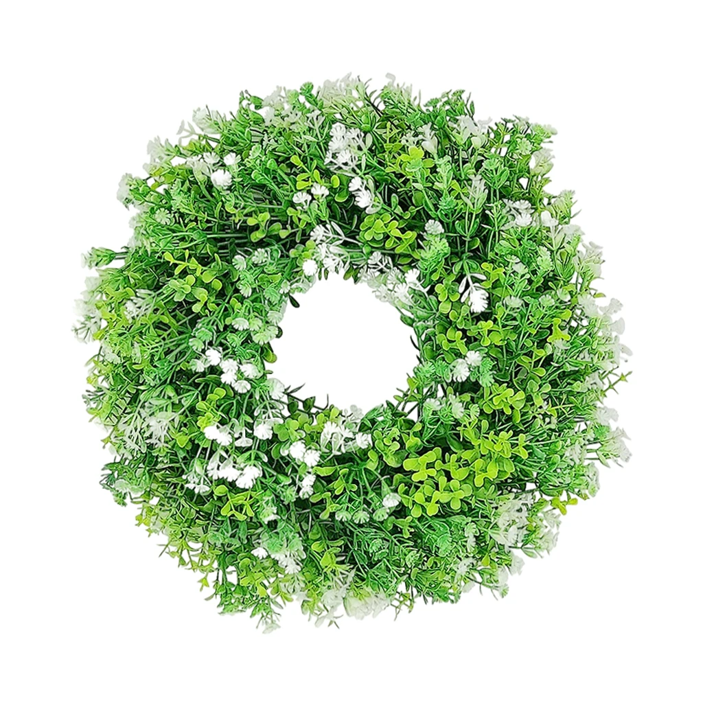 

Artificial Gypsophila Wreath Eucalyptus Garland Party Front Door Wall Decor