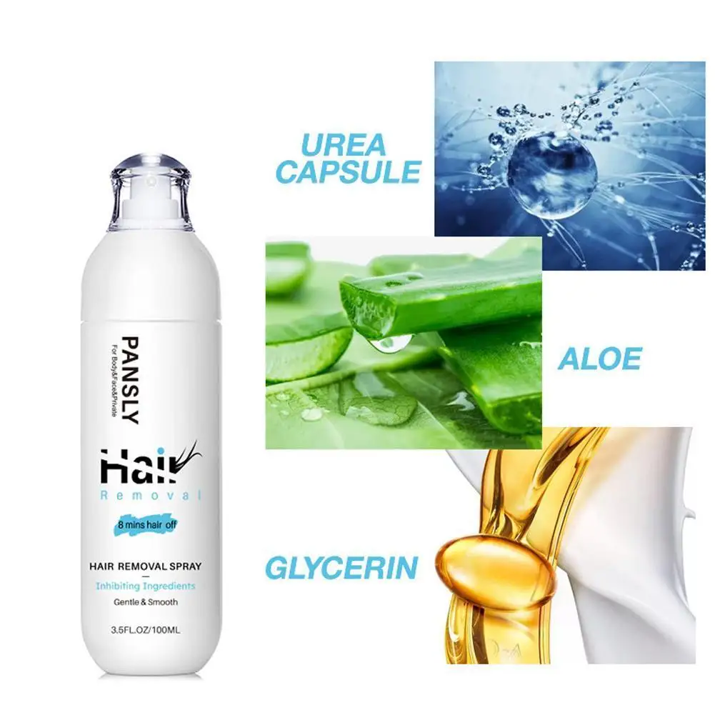 

Pansly Hair Growth Inhibitor Painless Hair Removal Face Armpit Painless Legs Removal Hair Beard Intimate Bikini Spray Body Z6M8