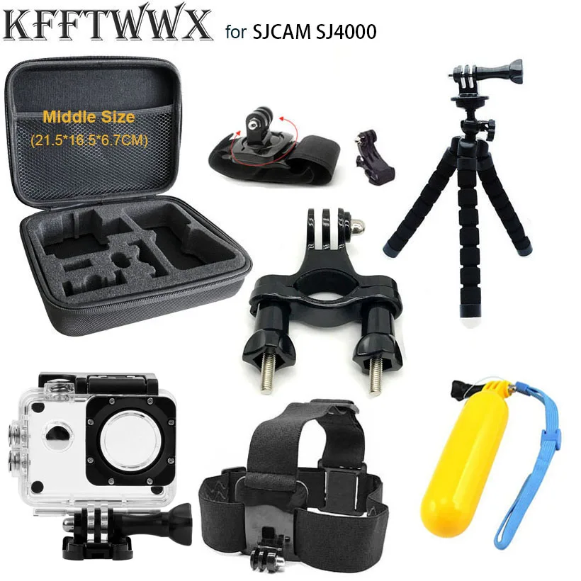 Комплект аксессуаров KFFTWWX для экшн-камеры серии SJCAM SJ4000 водонепроницаемый корпус