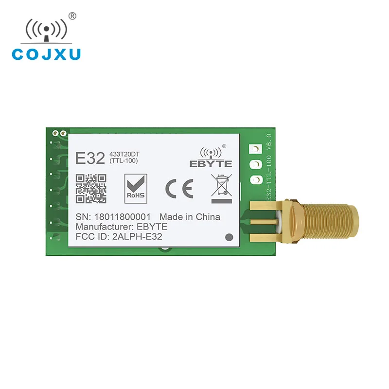 

Lora SX1278 TCXO 433MHz cojxu E32-433T20DT Wireless rf Module SMA-K Connector LoraWAN IOT Transceiver UART RF Module