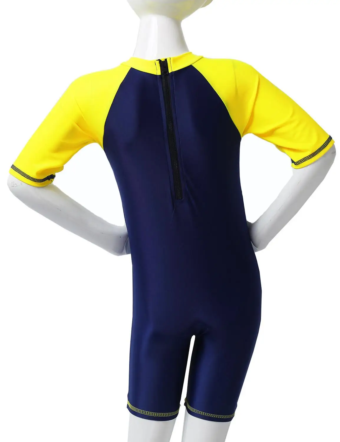 Дети Мальчики Купальники цельный короткий рукав летняя одежда для купания принт