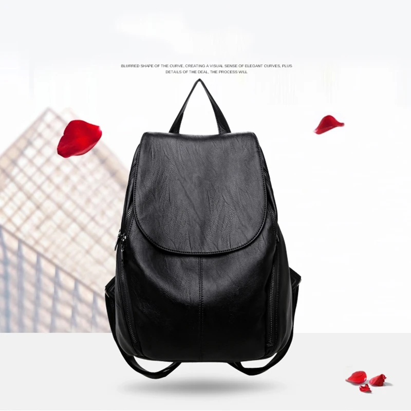 

Women fashion backpack travel backpack mochilas school PU leather business bag large laptop shopping travel bag