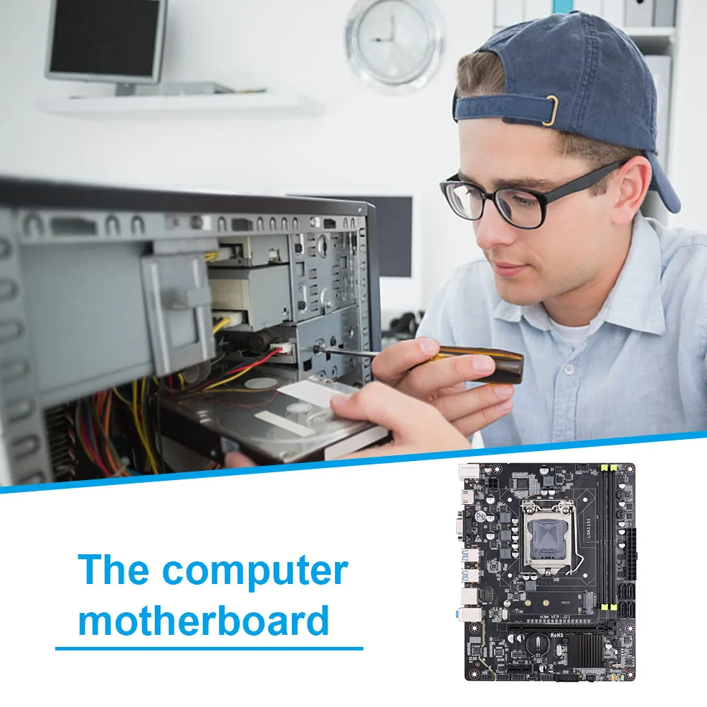 

Computer Motherboard M-ATX DDR4 RAM Memory USB 3.1 SATA 3.0 Slot Gigabit Ethernet Desktop Mainboard for LGA 1151 I3 I5 I7 CPU