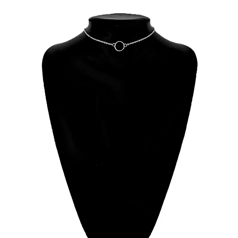 Ожерелье золотистого/серебристого цвета с круглым кулоном в виде кармы для