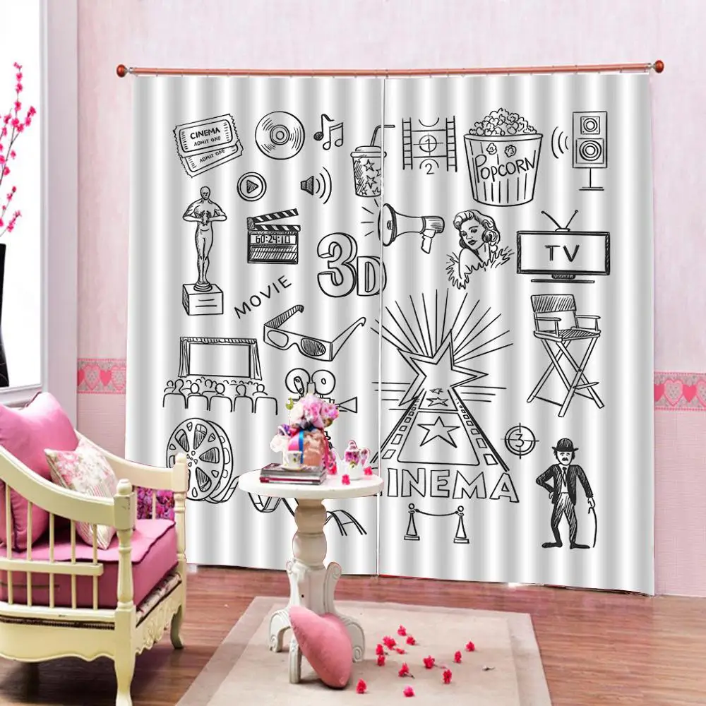 Пользовательские шторы для кинотеатра производство 3d пленочных катушек билеты