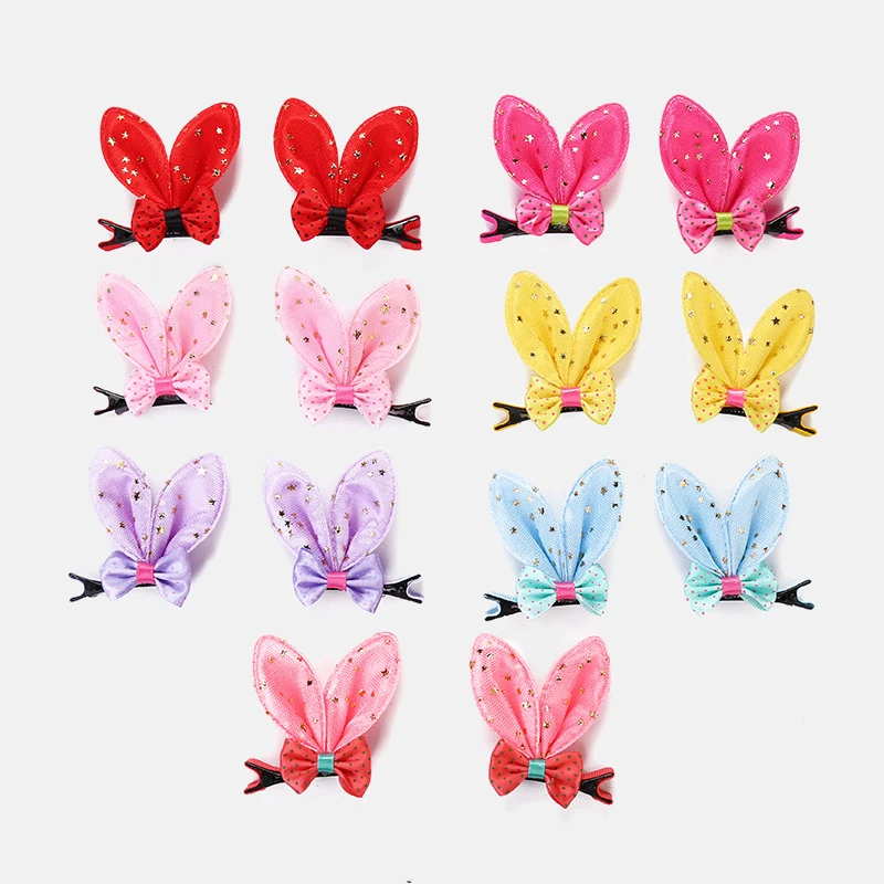 

Новые модные заколки для волос с бантиком и кроликами, корейские милые заколки для волос с кроликом, аксессуары для волос принцессы, головно...