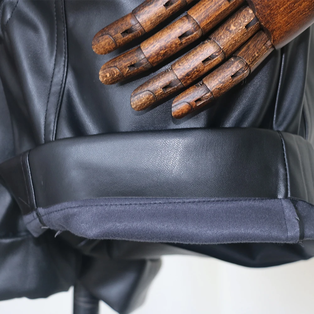 

1:1 Womens Zora Pu Shorts Elastic Waist Female Pockets Loose Shorts Faux Leather Basic Solid Short Pant Faux Leather Za Short