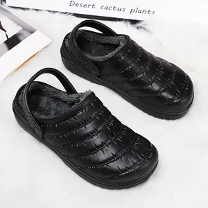 Зимние мужские тапочки, теплые водонепроницаемые женские меховые тапочки, домашние тапочки для влюбленных, мужская домашняя обувь для женщин, оптовая продажа, большой размер