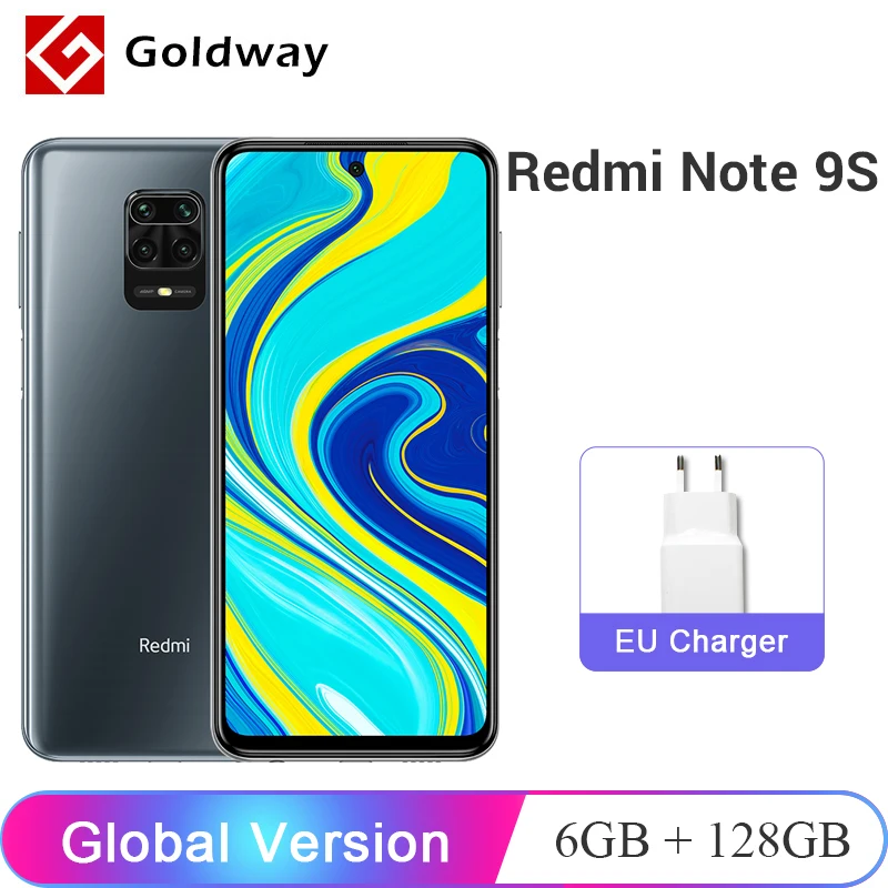 Xiaomi Redmi Note 9S 6ГБ 128ГБ Глобальная версия Мобильный телефон Snapdragon 720G Восьмиядерный