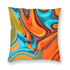 Современная Юго-Западная Бирюзовая оранжевая наволочка для подушки, домашний декор, мраморные современные подушки, декоративная подушка для гостиной