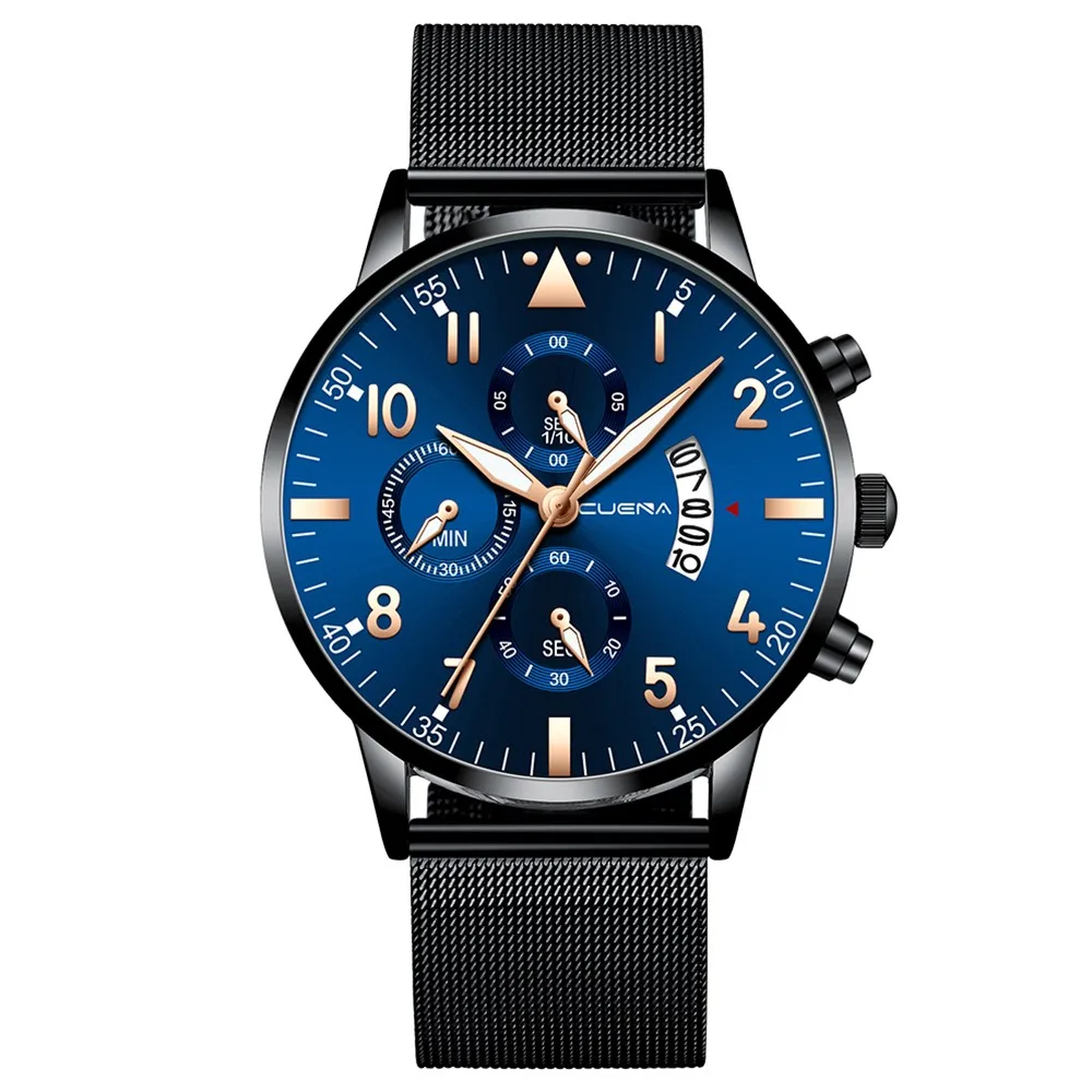 

Men's Fashion Busine Sport Stainless Steel Date Quartz Analog Wrist Watch