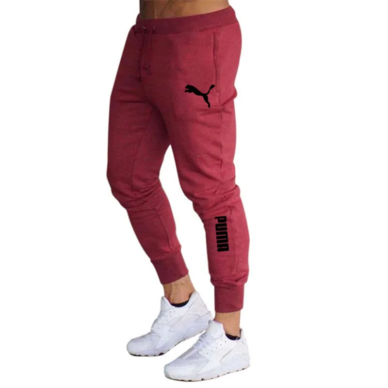 

Selling solid casual men's casual fit sportswear sports pure color men's Gym pure cotton jogger sports casual pants pants