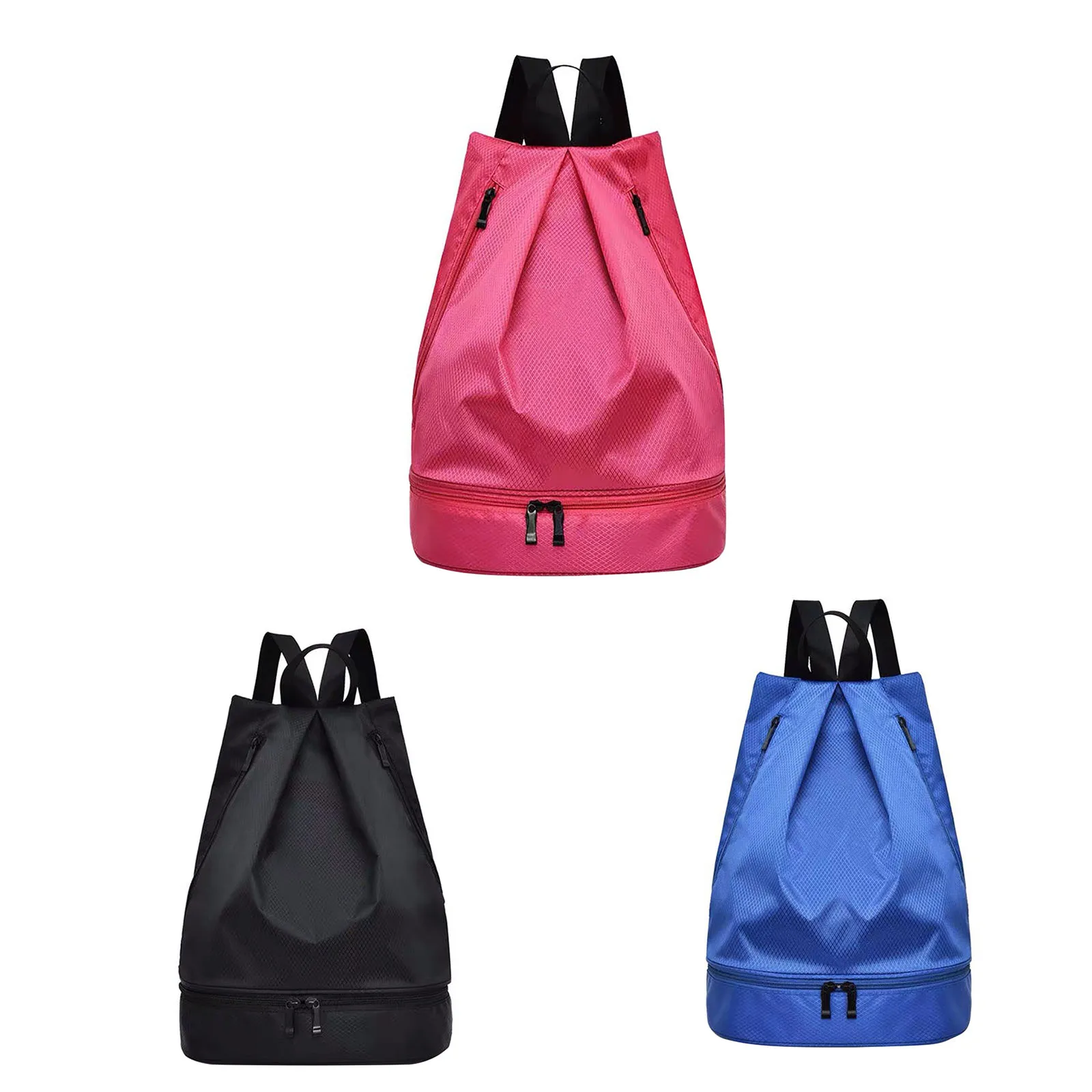 

Man Woman Kids Sport Bag with Shoes Storage Swimming Backpack Solid Color Waterproof Beach Bag Gym Double-Shoulder Bag