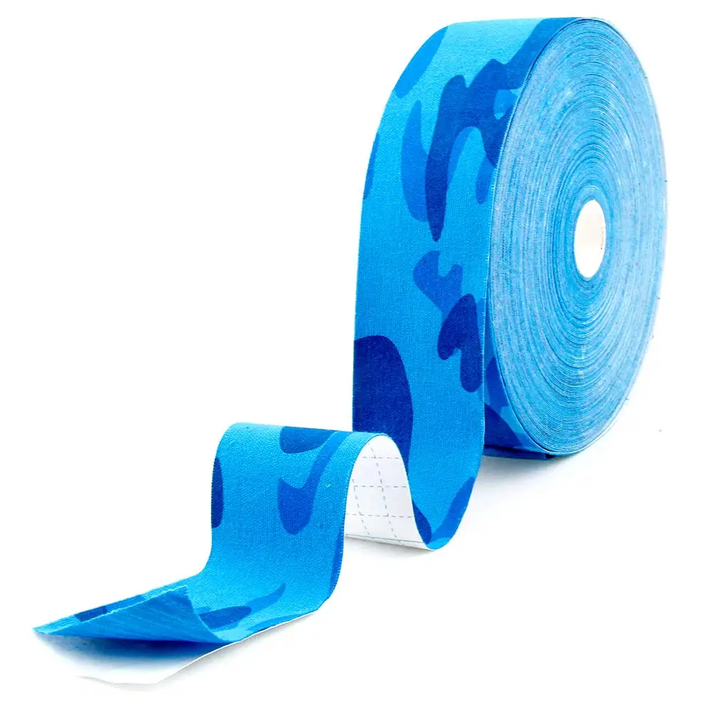 blue camouflage Упаковка из 10 шт. кинезиологическая лента 5 м атлетические спортивные ленты в рулонах для коленного сустава протектор Водонепроницаемый повязка для мышц 2,5/5/7,5/10/15 см Ширина - Цвет: blue camouflage