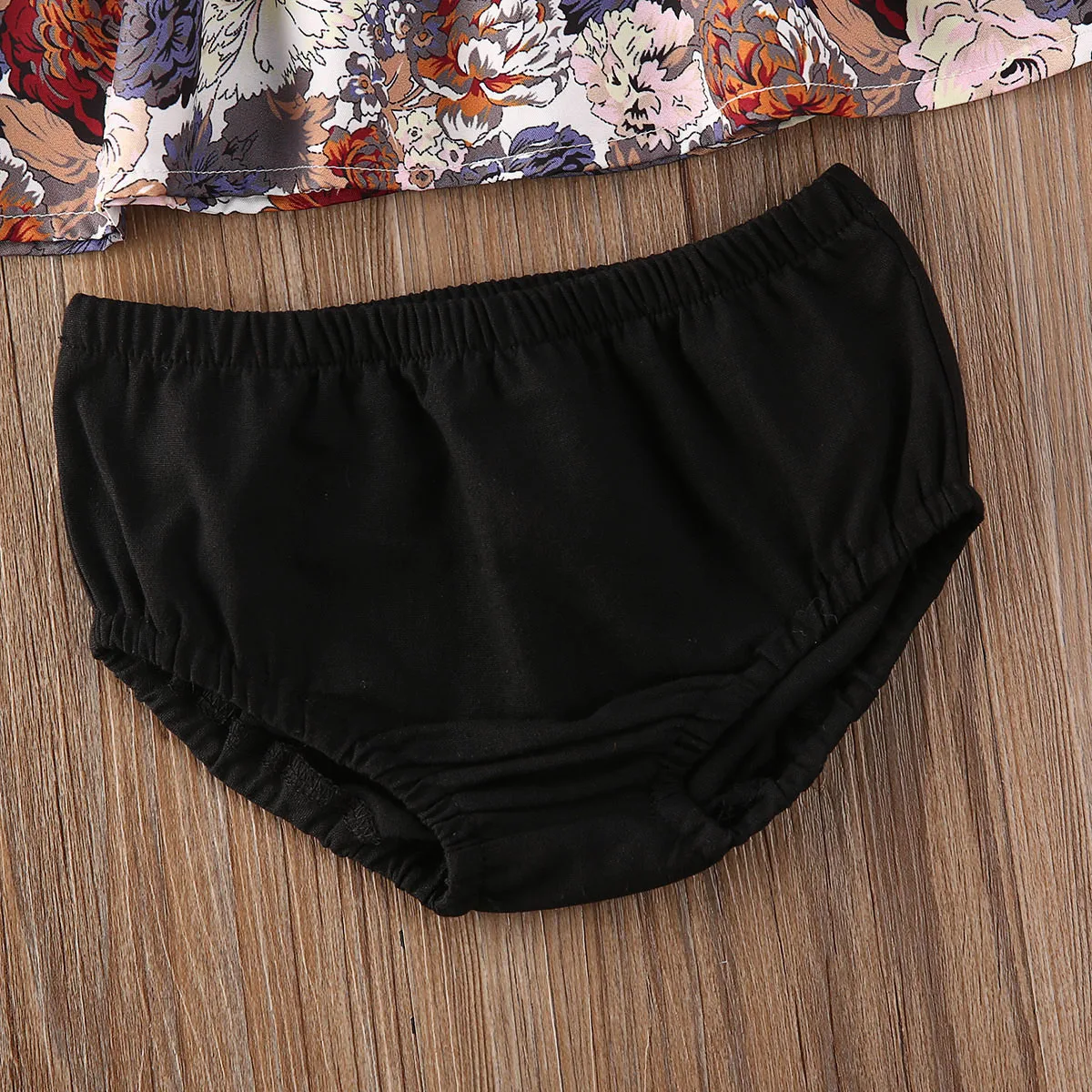 Новое поступление летняя одежда для малышей брата сестры Цветочные Топы