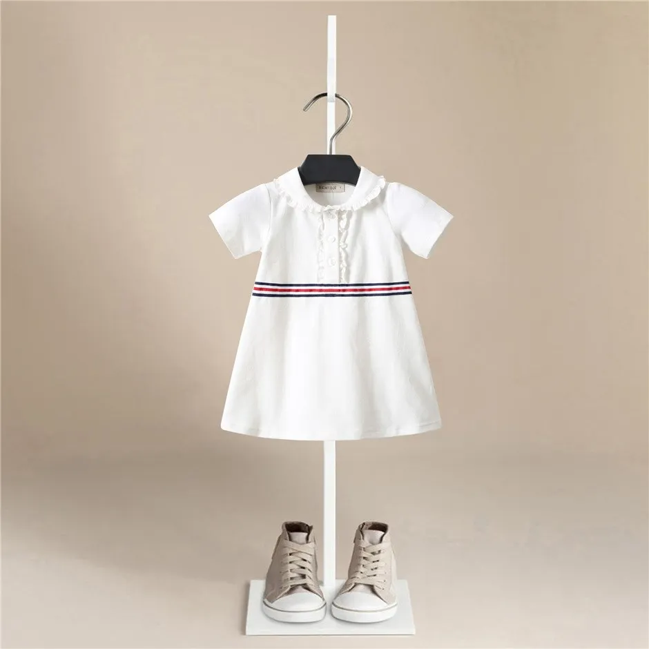 Летнее платье с коротким рукавом для девочек вечернее маленьких принцесс