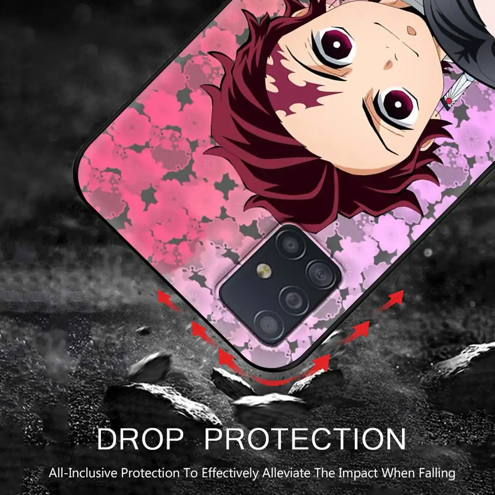 

Case for Samsung Galaxy A51 A71 A50 A21s A31 A10 A41 A20e A70 A30 A11 A40 A12 A20s A10s Phone Cover Demon Slayer Cute Japan